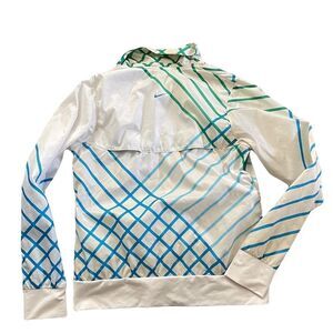 Nike White and Blue Women's Jacket